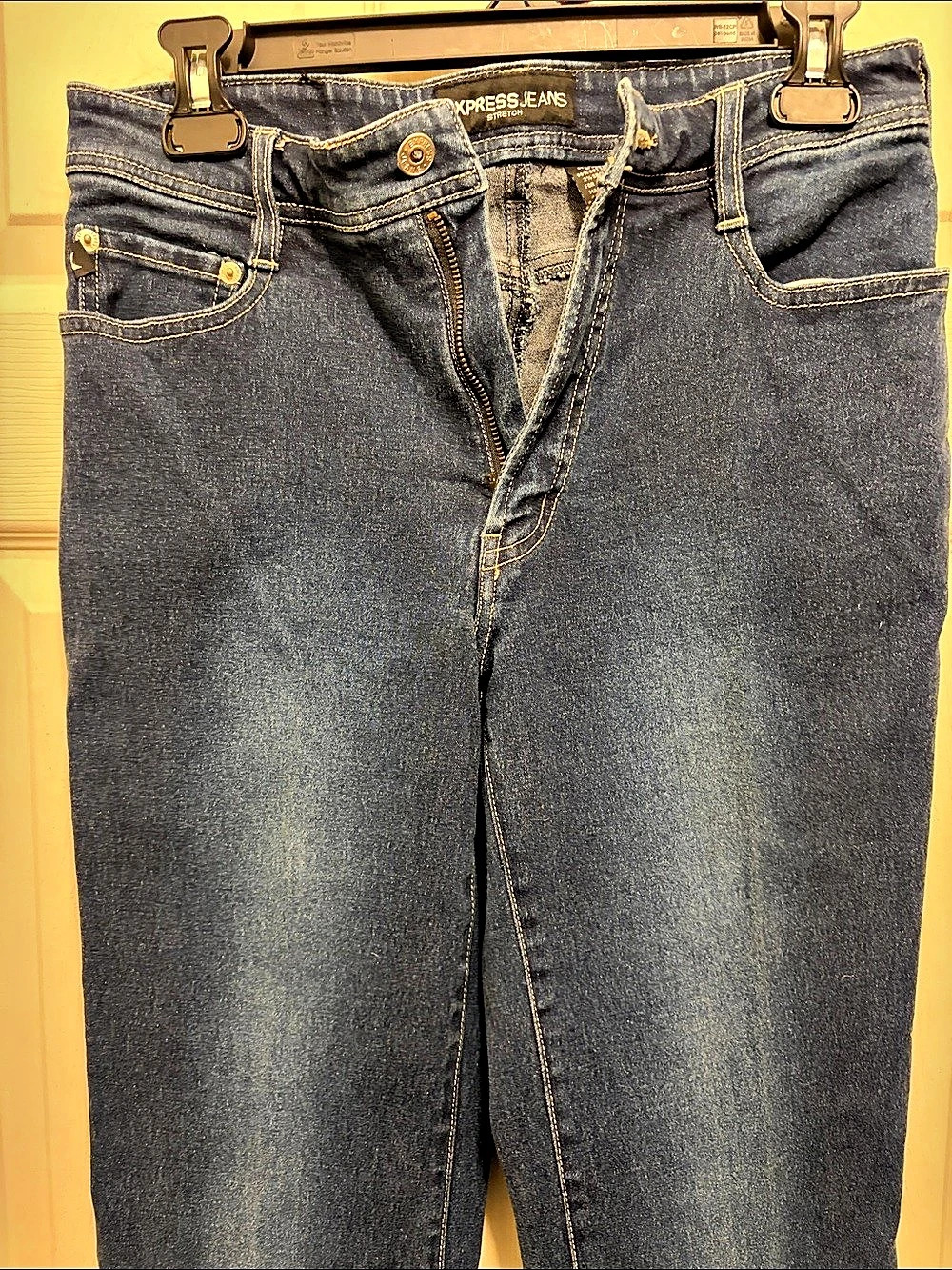 Express Jeans Straight Leg Waist 5/6 R Blue Like New